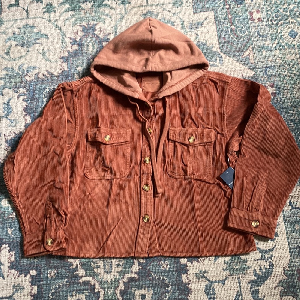 NWT! Lucky Brand hooded jacket; size:S
